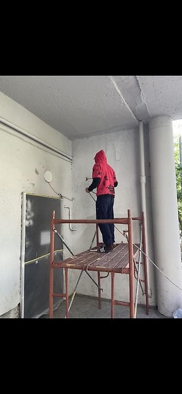 строительство в рассрочку: Покраска фасадов и потолков краскопультом работаем по счет фактуре и — 2