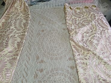 купить кресло кровать в бишкеке: Комплект штор, Жаккард, С тюлем в комплекте, Готовое изделие, Новый, Для зала — 21