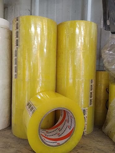 упаковочный лента: Желтая упаковочная клейкая лента «Крепмакс» в jumbo-ролонах и — 1