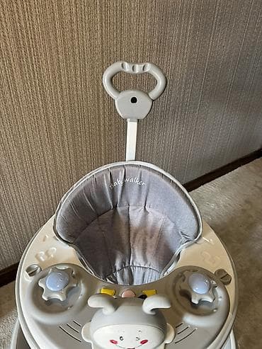 хадунок бу: Детские ходунки BOBDOG (Baby Walker), серые - Круглая устойчивaя база — 2