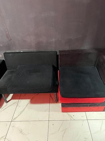 кресло парикмахерских: Комплект мягкой мебели, цвет - Черный — 4