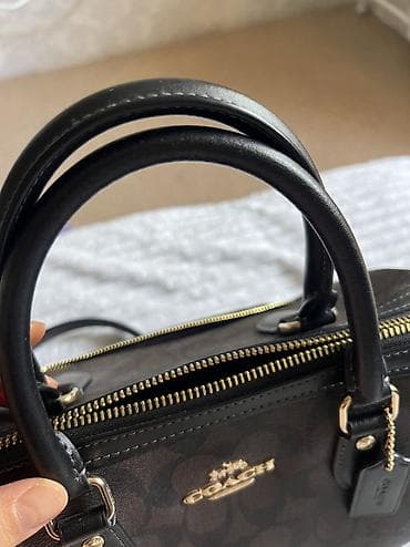 Аксессуарлар: Оригинал. Элегантная сумка Coach бочкообразной формы, выполненная в — 5