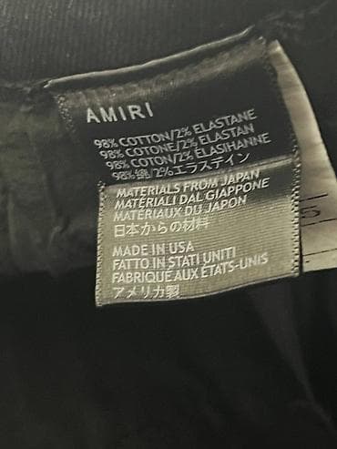 Головные уборы: Черные джинсы slim fit AMIRI - Цвет: глубокий черный - Посадка — 2