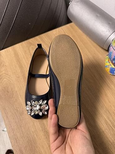 Балетки для девочки, размер 30 - Цвет: темно-синий (лаковое покрытие — 3