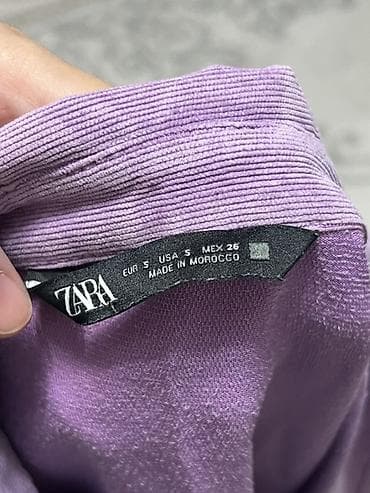 morocco: Фиолетовая рубашка ZARA - Бренд: ZARA (ярлык на фото) - Размер: S — 2