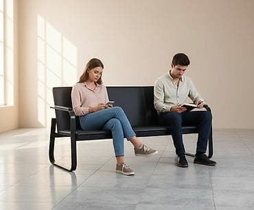 Офисный диван, Новый, цвет - Черный, Экокожа at lalafo.kg Офисный диван, Новый, цвет - Черный, Экокожа