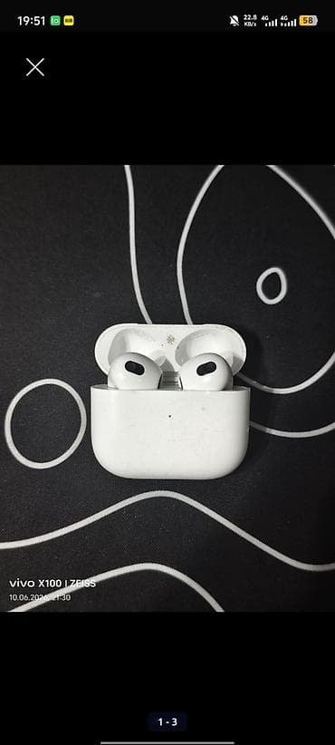 Зымсыз ичине салынуучу кулакчындар, Apple, Airpods 3, Колдонулган