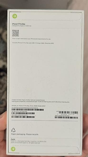 iphone 10 x: IPhone 17 Pro Max, Новый, 256 ГБ, Серебристый, Кабель — 2