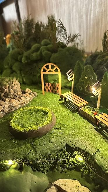 hi tech: Большой декоративный макет «Лесная долина» с подсветкой. - Ручная — 4