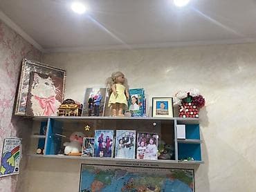 Детская мебельный комплект в современном стиле (бирюзово-бежевый)