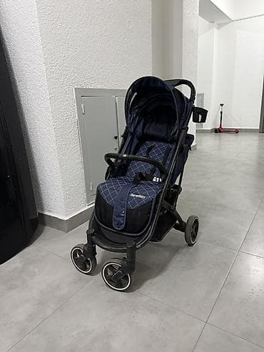 бекер коляска: Прогулочная коляска Berecobaby (надпись на ткани) в темно‑синем цвете — 4