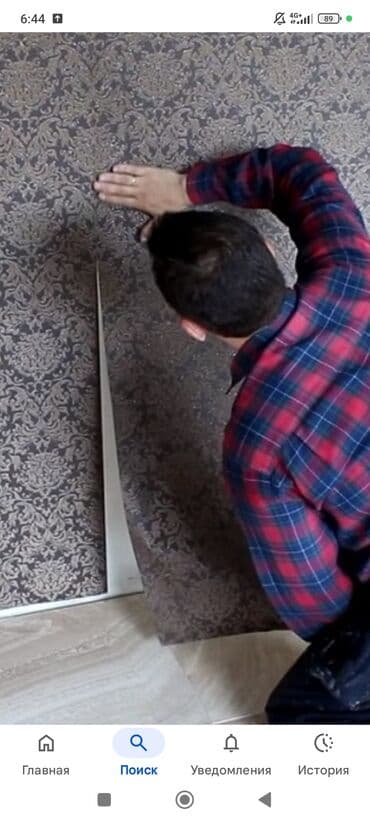 Буюртмага эшиктер: Поклейка обоев под ключ - Профессиональная оклейка стен обоями — 4