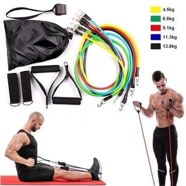 тренажер универсальный для дома: Набор жгутов с держателем — 1