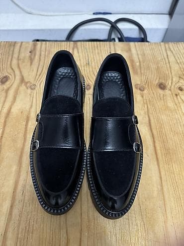 pull and beer: Лоферы на массивной подошве, черные - Материал верха: гладкая экокожа — 1