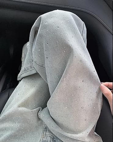 Джинсы, Прямые, Средняя талия, M