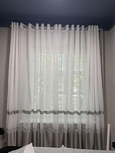 Комплект штор, Лен, Готовое изделие, Новый