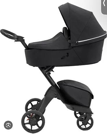 коляски для новорожденных: Коляска, Stokke, цвет - Черный, Б/у, Бесплатная доставка — 1