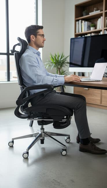 кресло массажер: Игровое кресло, С колесиками, цвет - Черный — 1