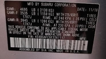 legacy bl: Subaru Outback: 2018 г., 2.5 л, Универсал — 7