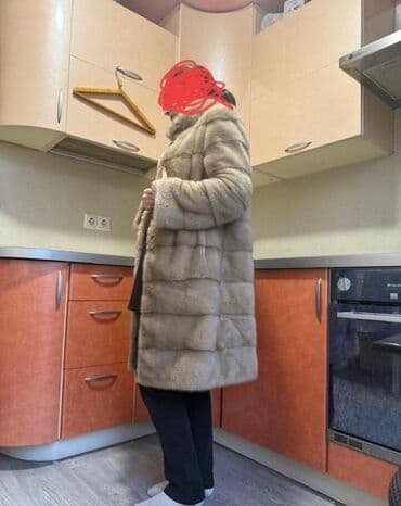 брендовые вещи оригинал: Шуба, Норка, По колено, M — 5