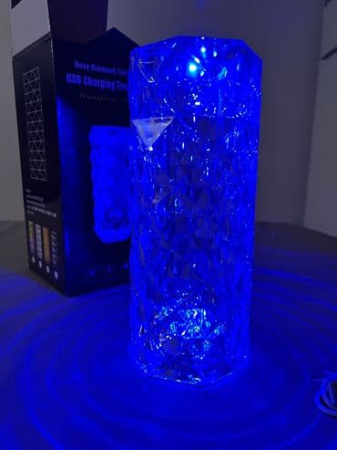 светильник в виде цветка: Светильник Светодиодная кристаллическая настольная лампа роза — 3