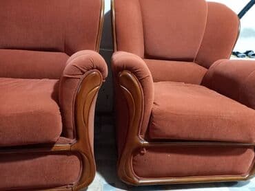 Шкафы: Гарнитур для зала, Б/у, Диван, Ткань, текстиль, Самовывоз — 4