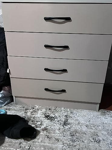 шкаф с антресолью: Комод для одежды, Б/у, Без зеркала, ЛДСП, цвет - Серый, Самовывоз — 2