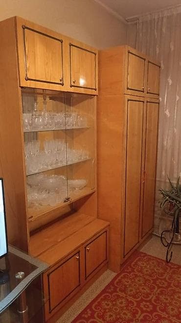 Стенки-шкафы: Стенка-шкаф, Тип стенки-шкафа: Модульная, Для зала, Особенности: Для хранения посуды — 1