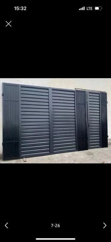 чугунная сварка: Металлические уличные ворота с калиткой - Материал: сталь, каркас из — 4