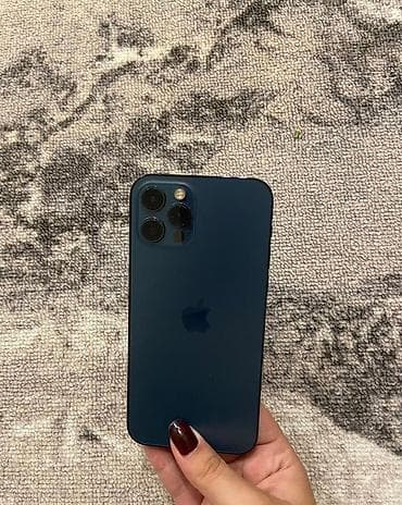 true: IPhone 12 Pro, Б/у, 128 ГБ, Pacific Blue, Чехол, 80 % — 1