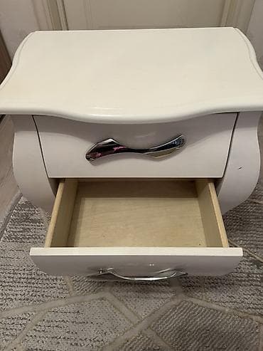 тумбы буу: Керебеттин жанындагы тумба, Колдонулган, Күзгүсүз, түсү - Ак, Башка материал, Өзү алып кетүү — 4