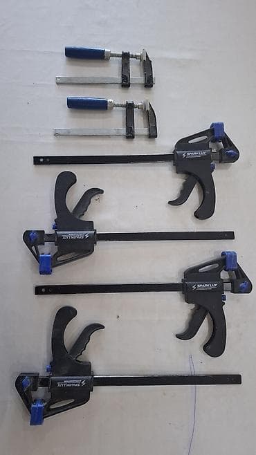 Упаковочно-фасовочные аппараты: Набор струбцин для столярных и слесарных работ Состав: - 3 одноручные — 3