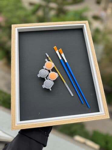 ОТПЕЧАТОК РУК👩‍❤️‍💋‍👨 В наборе: рамка+холст+2шт кисточек+золотистая