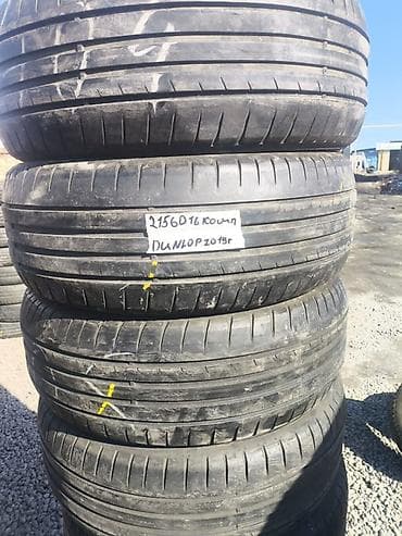 Шины 215 / 60 / R 16, Лето, Б/у, Комплект, Легковые, DUNLOP