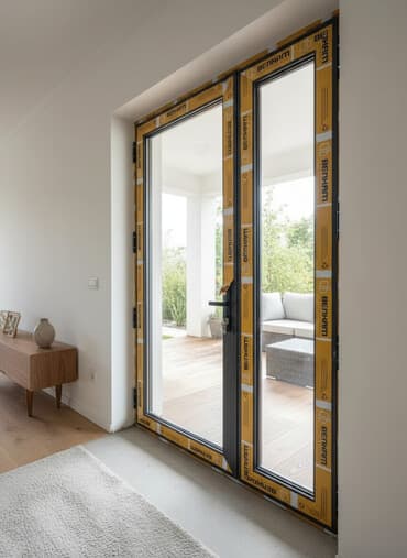 Алюминиевая дверь/портал BENKAM с остеклением - Профиль: алюминиевый