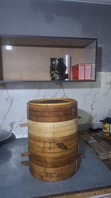 водный аппарат: Бамбуковая паровая мантовар 4шт1 крышку (многоярусная) - Традиционный — 3