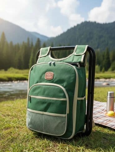 где можно купить палатку для отдыха: Рюкзак - термосумка для пикника (новая) на 3 персоны на мягких лямках — 1