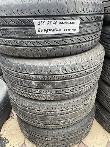 Шины 235 / 55 / R 18, Лето, Б/у, Комплект, Легковые, Bridgestone