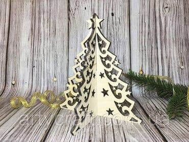 декоративный кур: Деревянные милые ёлочки Естественные или яркие, маленькие или большие — 19