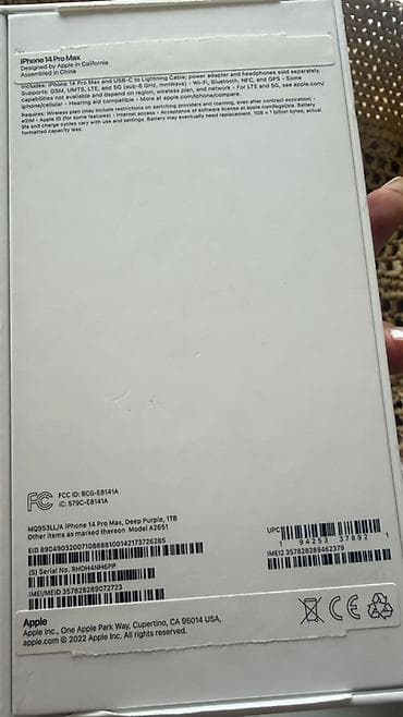 самсунг 24 с: IPhone 14 Pro Max, Б/у, 1 ТБ, Deep Purple, Защитное стекло, Чехол, Кабель, 85 % — 4