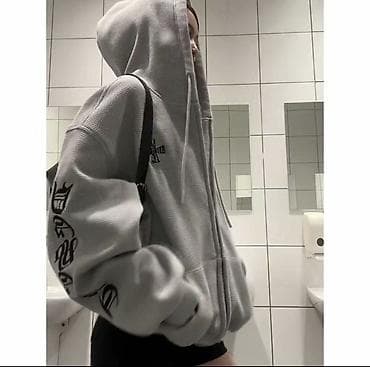 футболки из полиэстера: Худи, Оверсайз, Корея, Новый, XL — 1