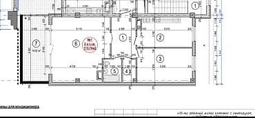 3: 3 комнаты, 173 м², бульвар Эркиндик Элитка, 13 этаж, ПСО (под самоотделку) — 2