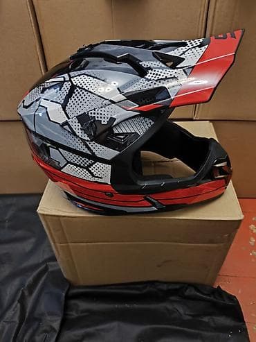 Спорттук сумкалар: Мотошлем кроссовый (интеграл с визором-пиком) - Тип: полноразмерный — 7