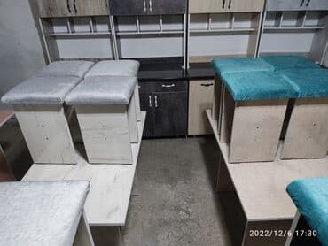 стол и четыре стула: Кухонный стол и стул, Новый, Бесплатная доставка, цвет - Бежевый — 3