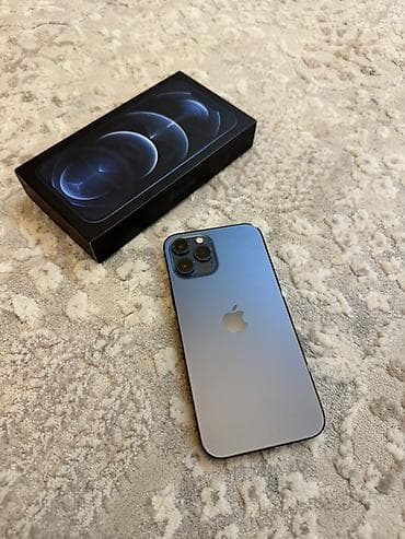IPhone 12 Pro Max, Б/у, 128 ГБ, Pacific Blue, Коробка, 79 %