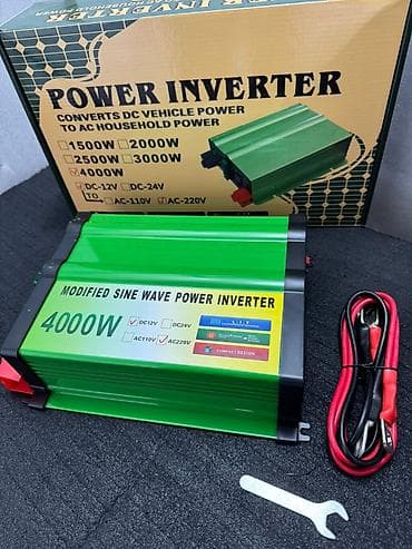 куплю инвертор: Инвертор напряжения 12 В DC → 220 В AC, 4000 Вт (модифицированная — 1