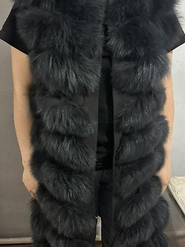 меховые безрукавки: Другие жилеты Стандарт, цвет - Зеленый — 3