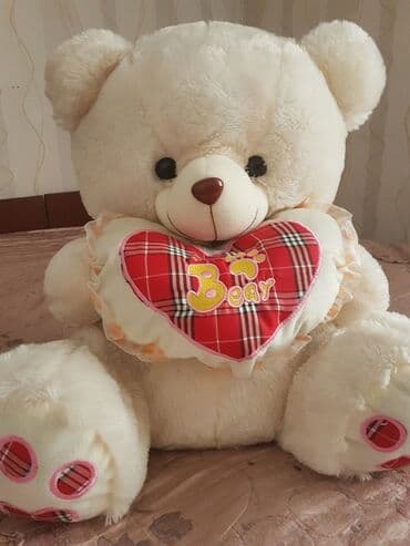 МЯГКАЯ игрушка Мишка . Качество супер! Цена -1000 сом Цвет молочно-