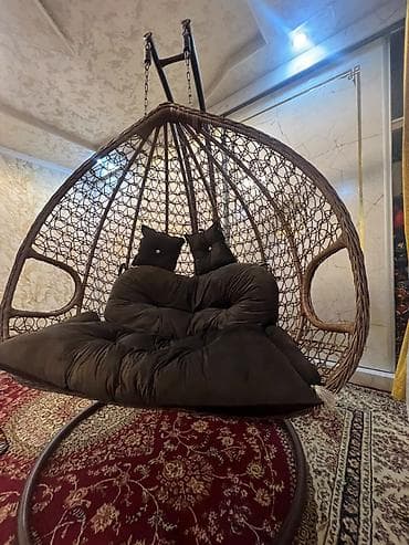качели для взрослых купить: Подвесное кресло, Новый, цвет - Коричневый — 3