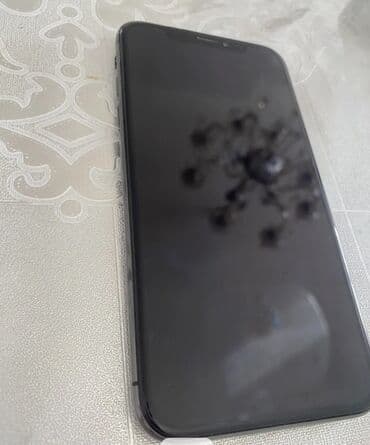 липучка на телефон: IPhone X, Б/у, 64 ГБ, Black Titanium, Наушники, Зарядное устройство, Кабель, 100 % — 2